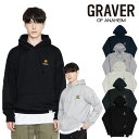 グレーバー パーカ GRAVER 正規販売店 Dot Board Embroidery White Clip Hoodie ドット ボード エンブロイダリー ホワイト クリップ フーディー 全5色 G-W-HG-1-GY/BK/NY/IY/CL 裏起毛 ウェア