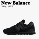 ニューバランス 574 スニーカー New Balance メンズ レディース ML 574 EVE BLACK ブラック ML574EVE NBP7CS114...