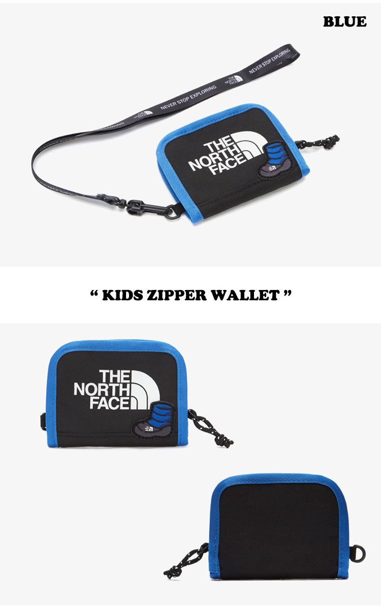 ノースフェイス 財布 THE NORTH FACE 男の子 女の子 KIDS ZIPPER WALLET キッズ ジッパー ウォレット BLUE ブルー YELLOW イエロー RED レッド NN2PN04R/S/T ACC 【中古】未使用品