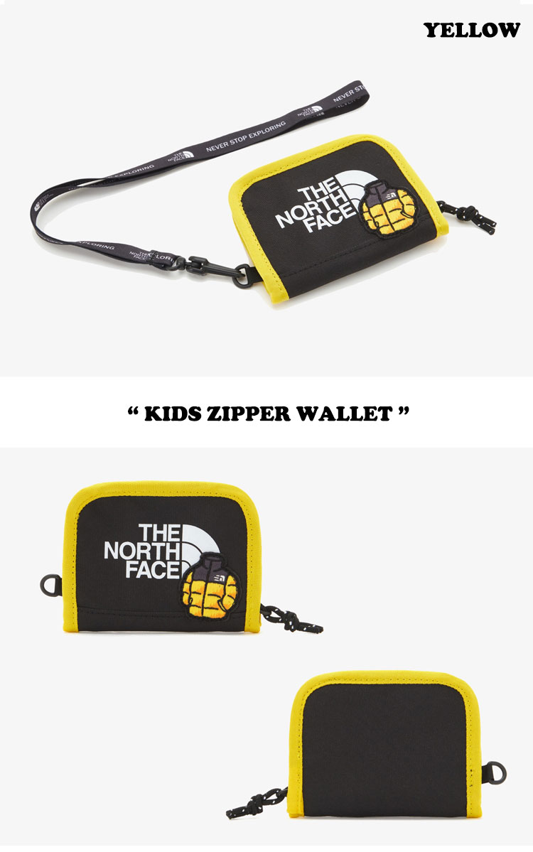 ノースフェイス 財布 THE NORTH FACE 男の子 女の子 KIDS ZIPPER WALLET キッズ ジッパー ウォレット BLUE ブルー YELLOW イエロー RED レッド NN2PN04R/S/T ACC 【中古】未使用品