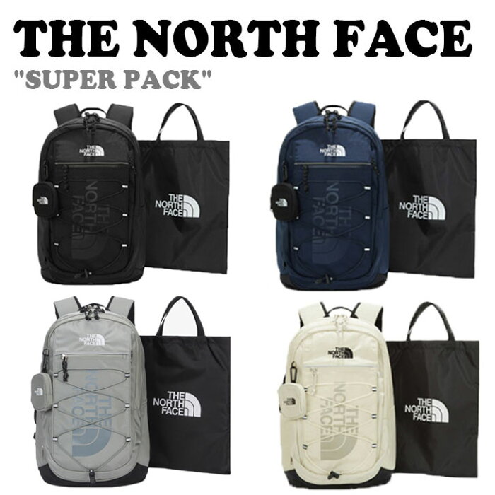 ノースフェイス バックパック THE NORTH FACE SUPER PACK スーパー パック BLACK ブラック DARK_NAVY ダーク ネイビー CREAM クリーム LIGHT KHAKI ライトカーキ NM2DN01J/K/L/M NM2DN60J/K バッグ【中古】未使用品