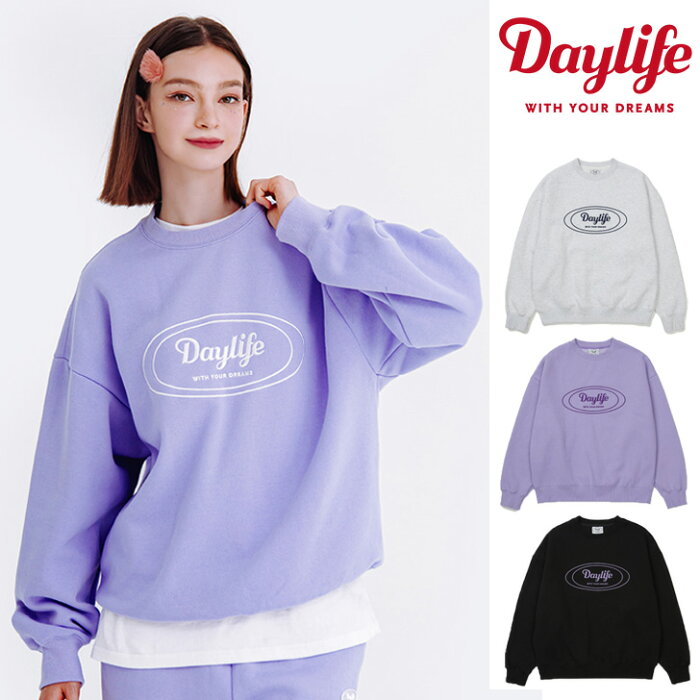 デイライフ トレーナー DAYLIFE 正規販売店 メンズ レディース Logo Sweatshirts ロゴ スウェットシャツ 全4色 韓国ブランド 韓国ファッション 2401990 ウェア