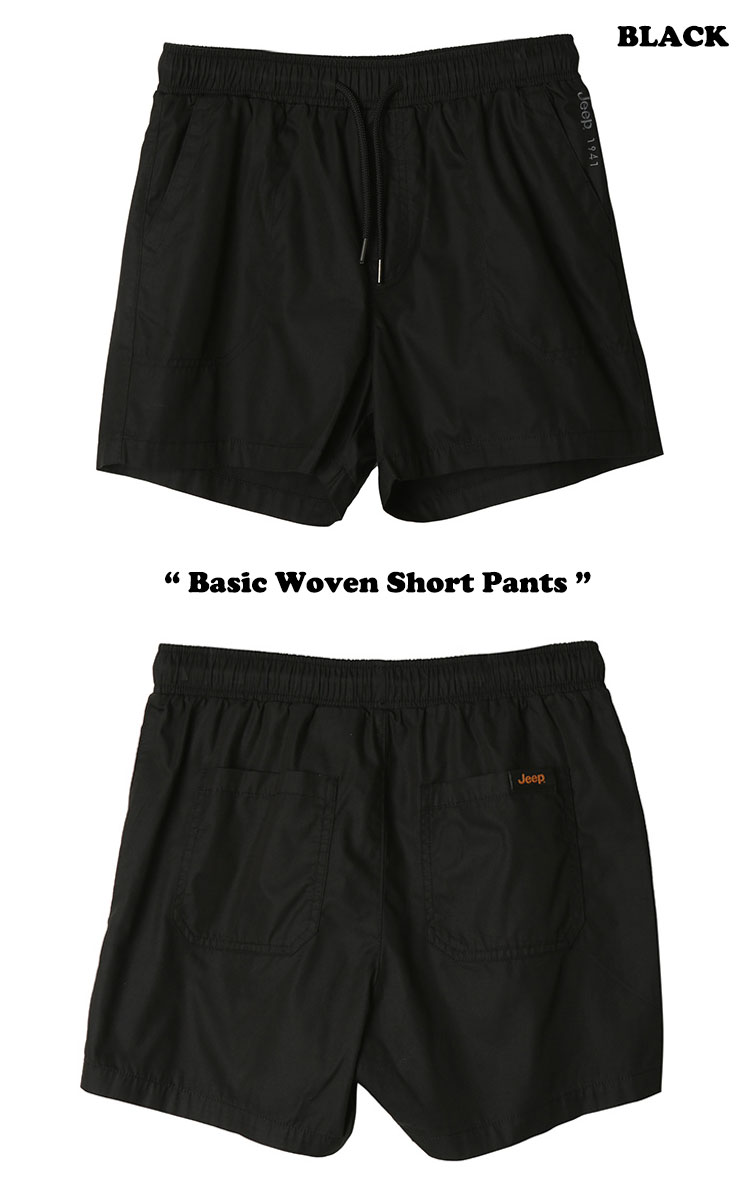 ジープ ハーフパンツ Jeep メンズ Basic Woven Short Pants ベーシック ウーブン ショート パンツ IVORY アイボリー BEIGE ベージュ BLACK ブラック JM2PTU891IV/BE/BK ウェア