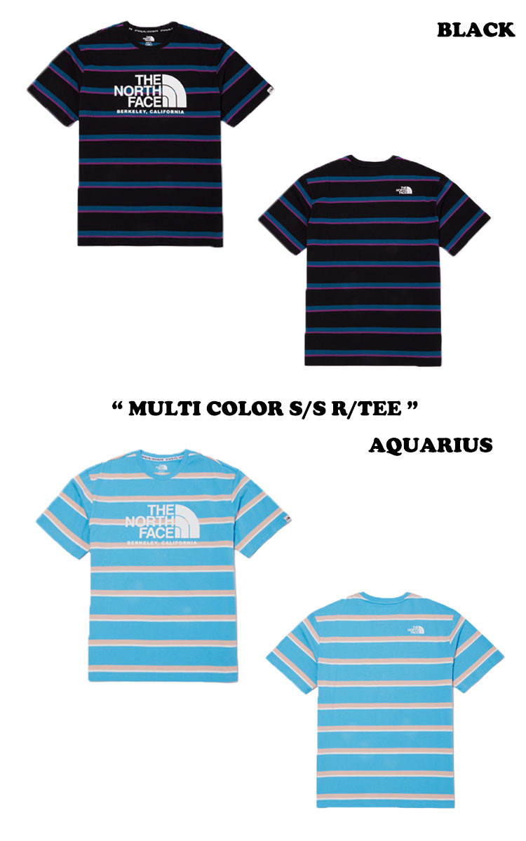 ノースフェイス Tシャツ THE NORTH FACE メンズ レディース MULTI COLOR S/S R/TEE マルチカラー ショートスリーブ ラウンドTシャツ BLACK ブラック AQUARIUS アクエリアス MINT ミント NAVY ネイビー PINK ピンク 半袖 NT7UN12J/K/L/M/N ウェア 【中古】未使用品 2