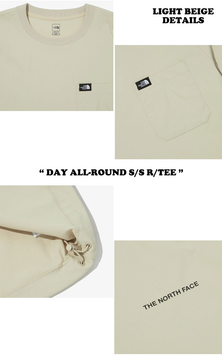 ノースフェイス 半袖Tシャツ THE NORTH FACE メンズ レディース DAY ALL-ROUND S/S R/TEE デイ オールラウンド ショートスリーブ ラウンドTEE BEIGE ベージュ GREEN グリーン NT7UN15B/C ウェア 【中古】未使用品 3