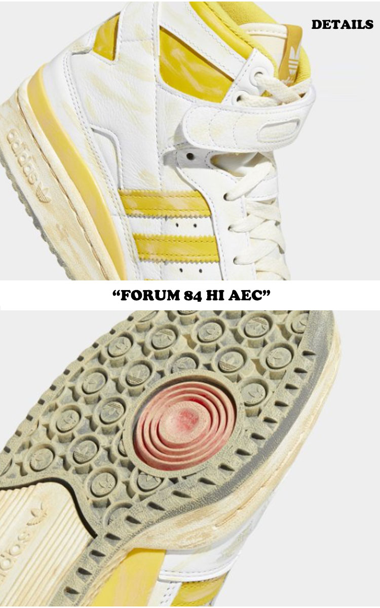 アディダス スニーカー adidas メンズ レディース FORUM 84 HI AEC フォーラム 84 ハイ AEC WHITE ホワイト YELLOW イエロー GZ6468 シューズ 【中古】未使用品