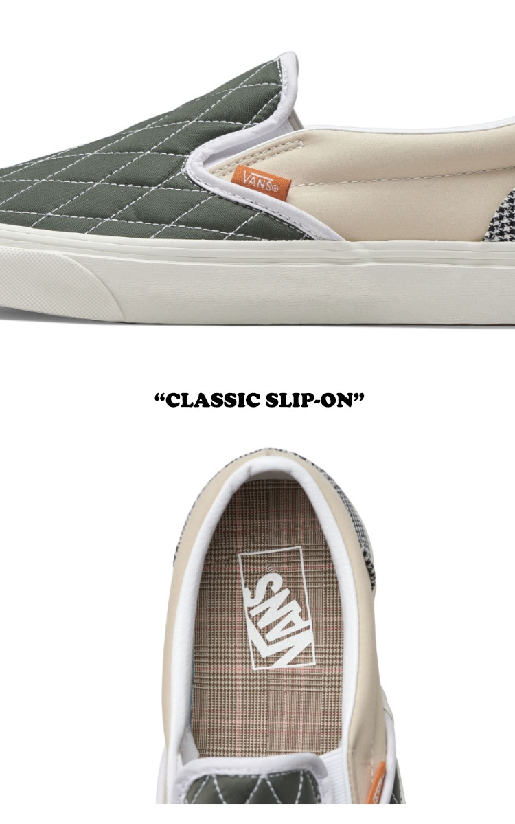 バンズ スニーカー VANS メンズ レディース CLASSIC SLIP-ON クラシックスリッポン KHAKI カーキ SAND サンド VN000XG88MZ1 シューズ 【中古】未使用品