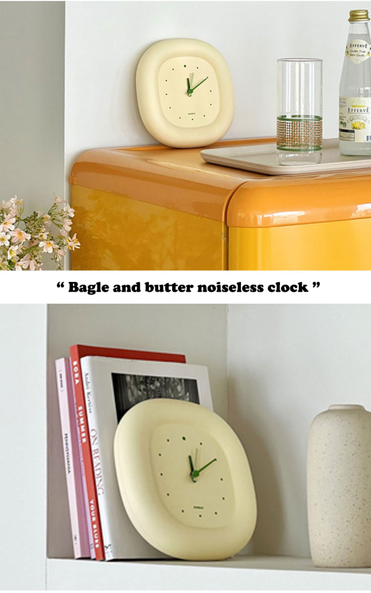 ペーパーガーデン 時計 PAPER GARDEN Bagle and butter noiseless clock ベーグル アンド バター ノイズレス クロック 韓国雑貨 ACC