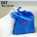 ヘイ エコバッグ HAY メンズ レディース Blue Tote Bag ブルー トートバッグ Sky blue + Red logo スカイブルー レッドロゴ 541126 バッグ(4)