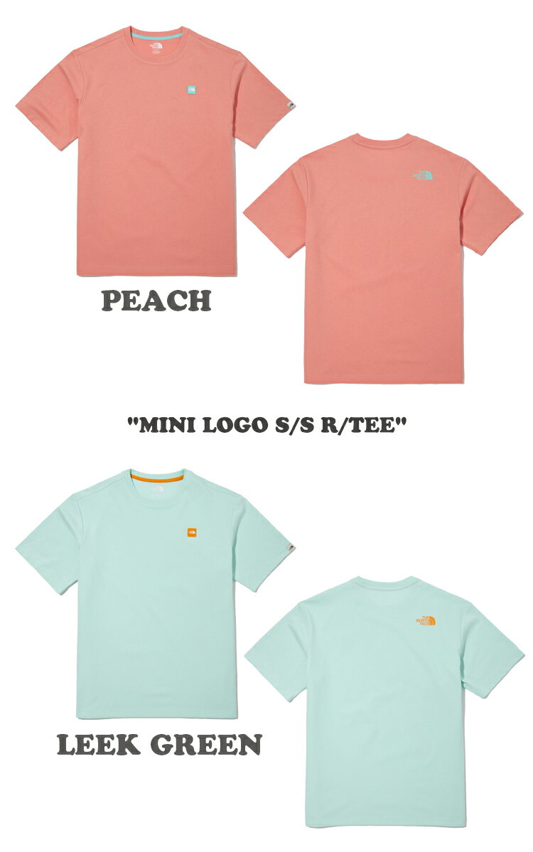 ノースフェイス 半袖Tシャツ THE NORTH FACE メンズ レディース MINI LOGO S/S R/TEE ミニ ロゴ ショートスリーブ ラウンドTEE WHITE ホワイト BLACK ブラック PEACH ピーチ GREEN グリーン NT7UN06J/K/L/M ウェア 【中古】未使用品