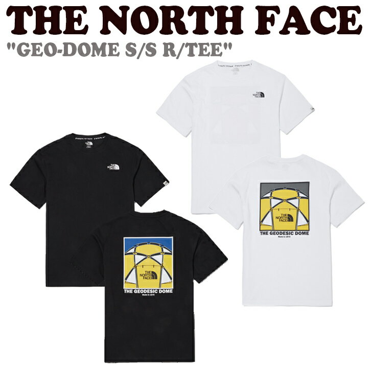 Rakuten - ノースフェイス 半袖Tシャツ THE NORTH FACE メンズ レディース GEO-DOME S/S R/TEE ジオ ドーム ショートスリーブ ラウンドTEE WHITE ホワイト BLACK ブラック NT7UN08J/K ウェア 【中古】未使用品