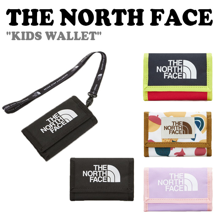 【即納カラー有/国内配送】ノースフェイス 財布 THE NORTH FACE 男の子 女の子 KIDS WALLET キッズ ウォレット BLACK ブラック MIDNIGHT_NAVY ミッドナイト ネイビー IVORY アイボリー LAVENDER ラベンダー NN2PN56R/S/T/U ACC 【中古】未使用品