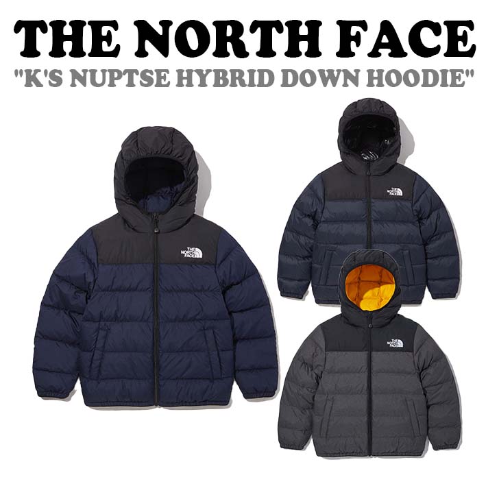 ノースフェイス ダウン THE NORTH FACE 男の子 女の子 K'S NUPTSE HYBRID DOWN HOODIE キッズ ヌプシ ハイブリッド ...