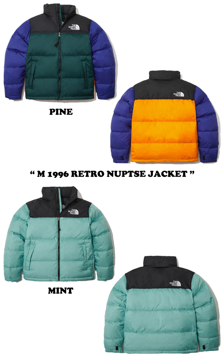 ダウン ノースフェイス THE NORTH FACE メンズ M 1996 RETRO NUPTSE JACKET レトロ ヌプシ ジャケット KHAKI カーキ PINK ピンク PINE パイン MINT ミント NJ1DN90A/B/C/D ウェア 【中古】未使用品