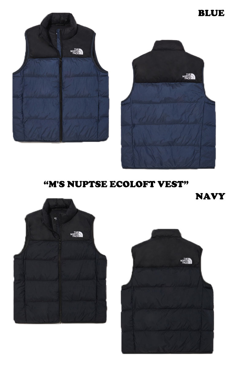ノースフェイス ベスト THE NORTH FACE メンズ M'S NUPTSE ECOLOFT VEST ヌプシ エコロフト ベスト BLACK BROWN BLUE NAVY BROWNIE DARK NAVY REAL BLACK NV3NN60A/B/C/D/E/F/G ウェア 【中古】未使用品