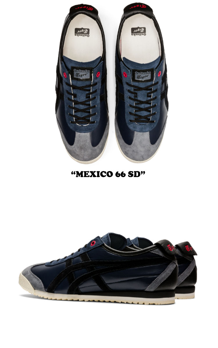 オニツカタイガー スニーカー Onitsuka Tiger メンズ レディース MEXICO 66 SD メキシコ 66 SD IRON NAVY アイロン ネイビー BLACK ブラック 1183b696-400 シューズ