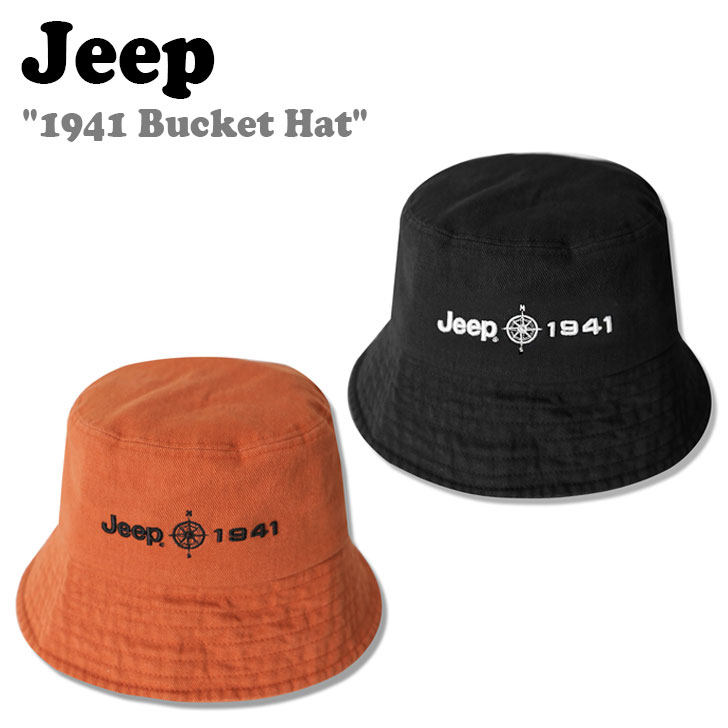 ジープ バケットハット Jeep メンズ レディース 1941 Bucket Hat バケット ハット BLACK ブラック DARK ORANGE ダークオレンジ JN5GCU956BK/DO ACC