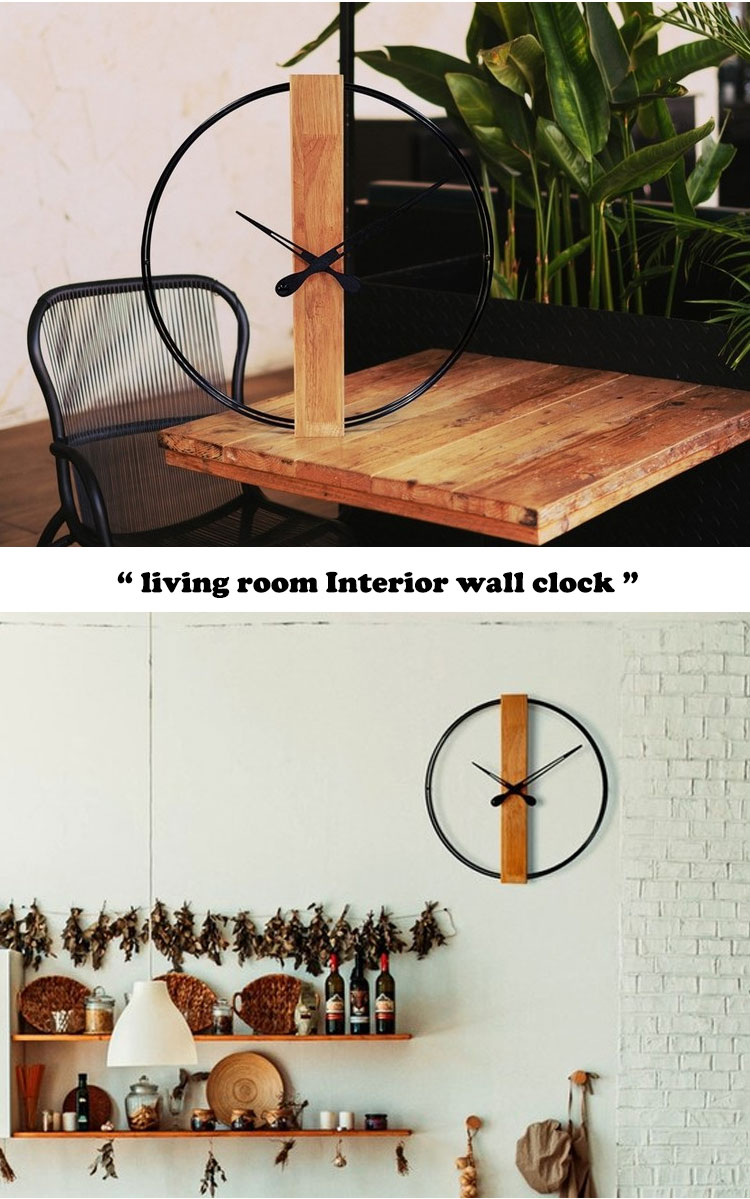 ユニーク 時計 UNIQUE living room Interior wall clock リビングルーム インテリア ウォール クロック BLACK ブラック 韓国雑貨 4845317 ACC [2]