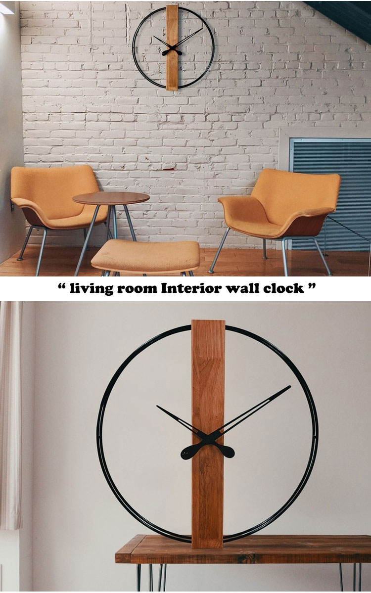 ユニーク 時計 UNIQUE living room Interior wall clock リビングルーム インテリア ウォール クロック BLACK ブラック 韓国雑貨 4845317 ACC [3]