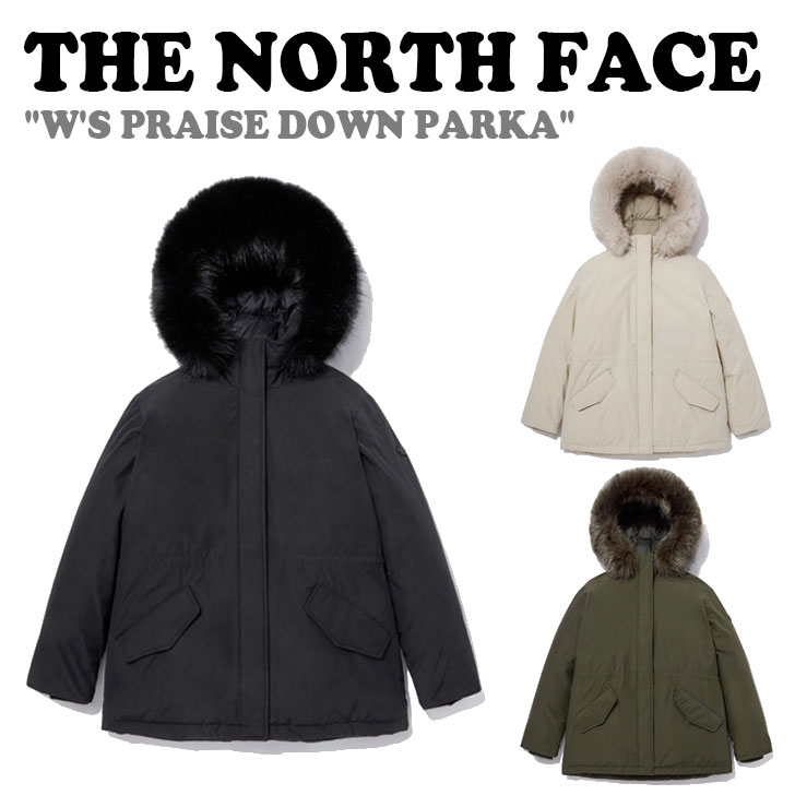 楽天upsukeノースフェイス ダウン THE NORTH FACE レディース W'S PRAISE DOWN PARKA プレーズ ダウンパーカー BLACK ブラック LIGHT BEIGE ライトベージュ KHAKI カーキ NJ1DN87A/B/C ウェア 【中古】未使用品