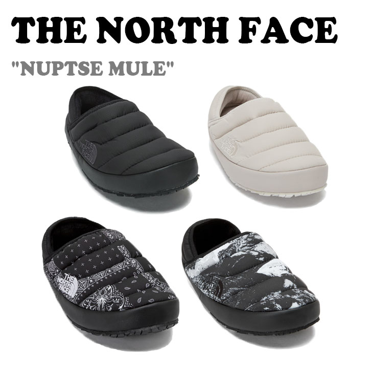 ノースフェイス ミュール THE NORTH FACE メンズ レディース NUPTSE MULE ヌプシ ミュール BLACK ブラック BEIGE ベージュ REAL BLACK リアル ブラック WHITE ホワイト NS93N52A/B/C/D シューズ 【中古】未使用品 1