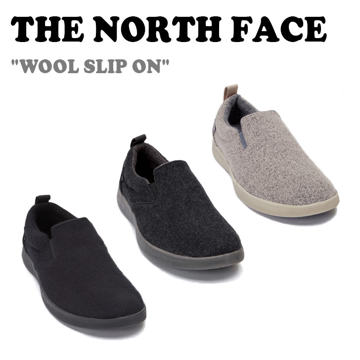 ノースフェイス スニーカー THE NORTH FACE メンズ レディース WOOL SLIP ON ウール スリッポン BLACK ブラック CHARCOAL チャコール BEIGE ベージュ NS93N59A/B/C シューズ 【中古】未使用品