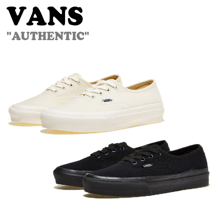 バンズ スニーカー VANS メンズ レディース AUTHENTIC オーセンティック WHITE ホワイト BLACK ブラック V44CF FELT シューズ【中古】未使用品