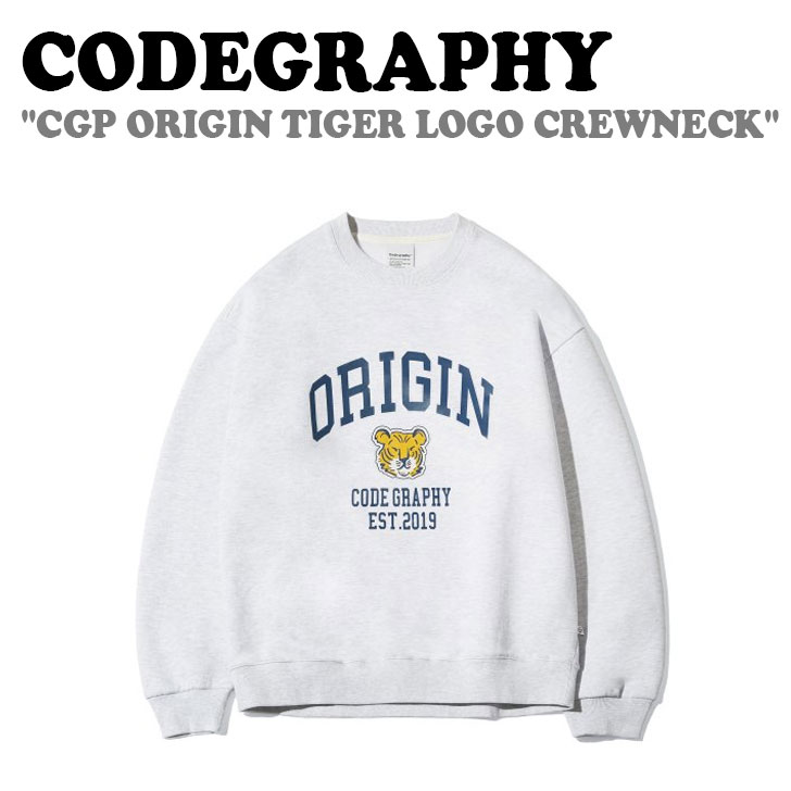 R[hOtB[ g[i[ CODEGRAPHY Y fB[X CGP ORIGIN TIGER LOGO CREWNECK IW ^CK[ S N[lbN MELANGE GREY W O[ CBCS1TL801MG EFA