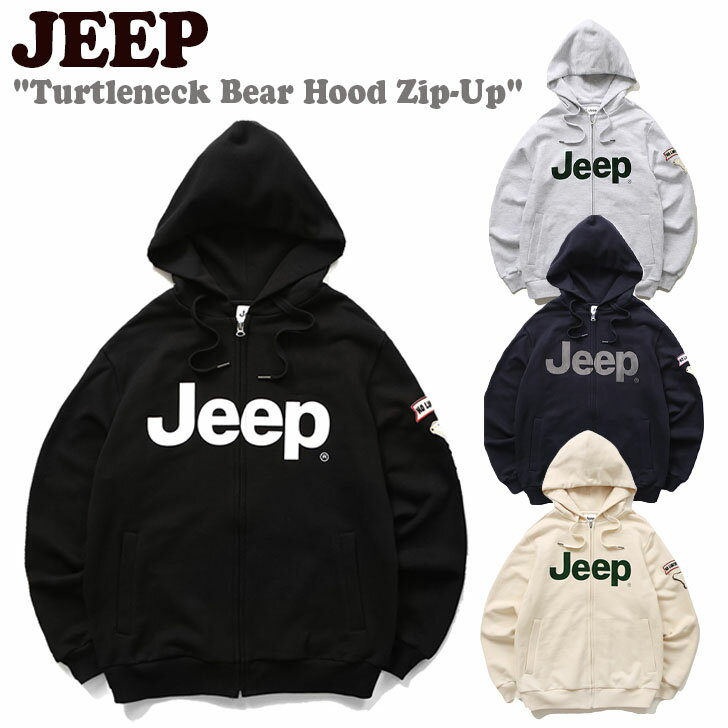 ������ �ѡ����� Jeep �ѡ����� ��� ��ǥ����� Turtleneck Bear Hood Zip-Up �����ȥ�ͥå� �٥� �ա��� ���å�-���å� ...