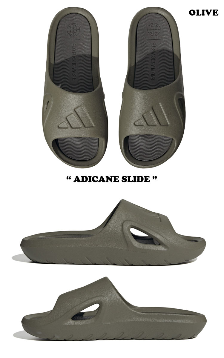 アディダス サンダル adidas メンズ レディース ADICANE SLIDE アジカン スライド OLIVE オリーブ BLACK ブラック SAND サンド HQ9914/HQ9915/HP9415 シューズ 【中古】未使用品 2