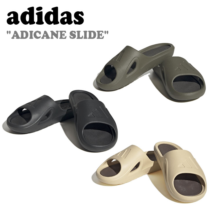 アディダス サンダル adidas メンズ レディース ADICANE SLIDE アジカン スライド OLIVE オリーブ BLACK ブラック SAND サンド HQ9914/HQ9915/HP9415 シューズ 【中古】未使用品 1