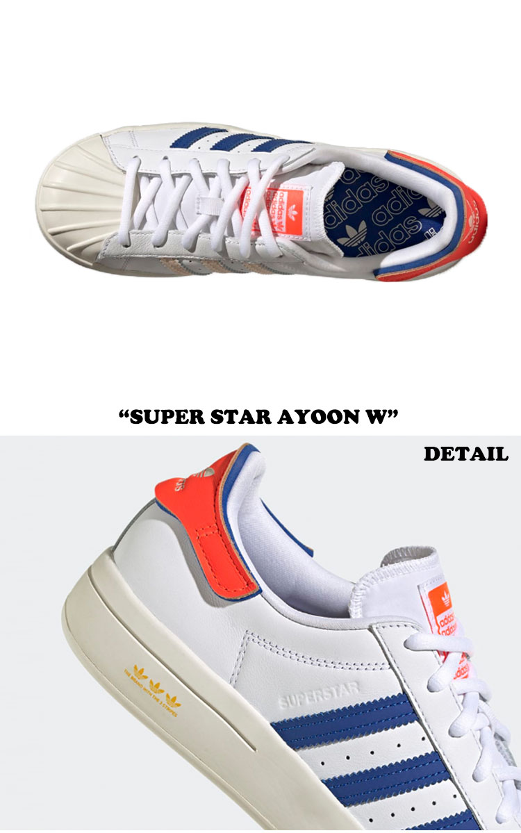 アディダス スニーカー adidas メンズ レディース SUPER STAR AYOON W スーパースター アユン ウーマンズ WHITE ホワイト RED レッド BLUE ブルー GV9541 シューズ 【中古】未使用品