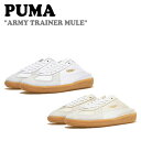 v[} Xj[J[ PUMA Y fB[X ARMY TRAINER MULE A[~[ g[i[ ~[ WHITE zCg BEIGE x[W 387824-01 2 FLPUCA2U17 8 V[Y  gpi