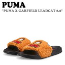 プーマ サンダル PUMA メンズ レディース PUMA X GARFIELD LEADCAT 2.0 ガーフィールド リードキャット BLACK ZINNIA ブラック ジニア 38418401 シューズ 【中古】未使用品
