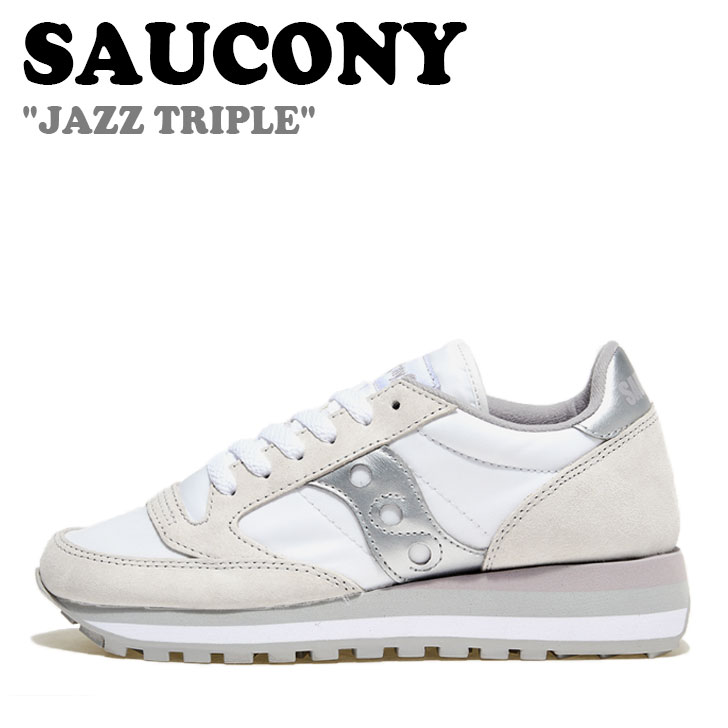 サッカニー スニーカー SAUCONY レディース JAZZ TRIPLE ジャズ トリプル WHITE ホワイト SILVER シルバー S60530-16 シューズ