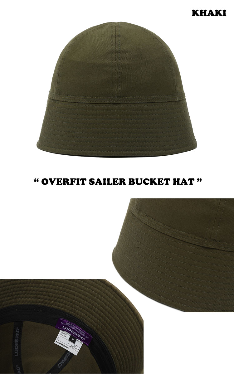 �륪�����ѥå� �Х��åȥϥå� LUOESPAC ��������Ź OVERFIT SAILER BUCKET HAT �����С��ե��å� �����顼 �Х��å� �ϥå� KHAKI ������ BLACK �֥�å� LP0159 ACC