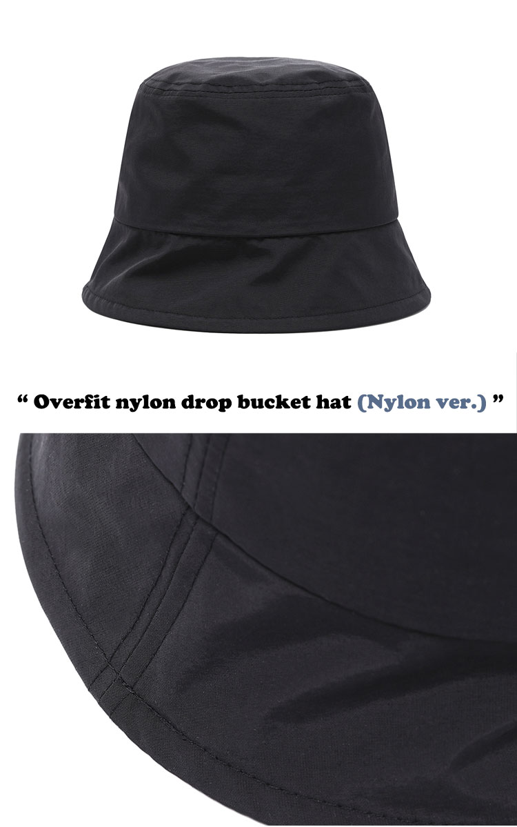 �륪�����ѥå� �Х��åȥϥå� LUOESPAC ��������Ź Overfit nylon drop bucket hat �����С��ե��å� �ʥ����� �ɥ��å� �Х��å� �ϥå� BLACK �֥�å� LP4979-01 ACC