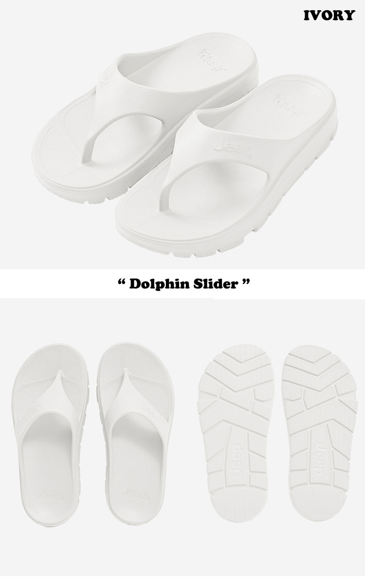 ジープ サンダル Jeep メンズ レディース Dolphin Slider ドルフィン スライダー IVORY アイボリー LIGHT GRAY ライトグレー DARK GRAY ダークグレー KHAKI カーキ BLACK ブラック JM0GHU551IV/LR/DG/KH/BK シューズ