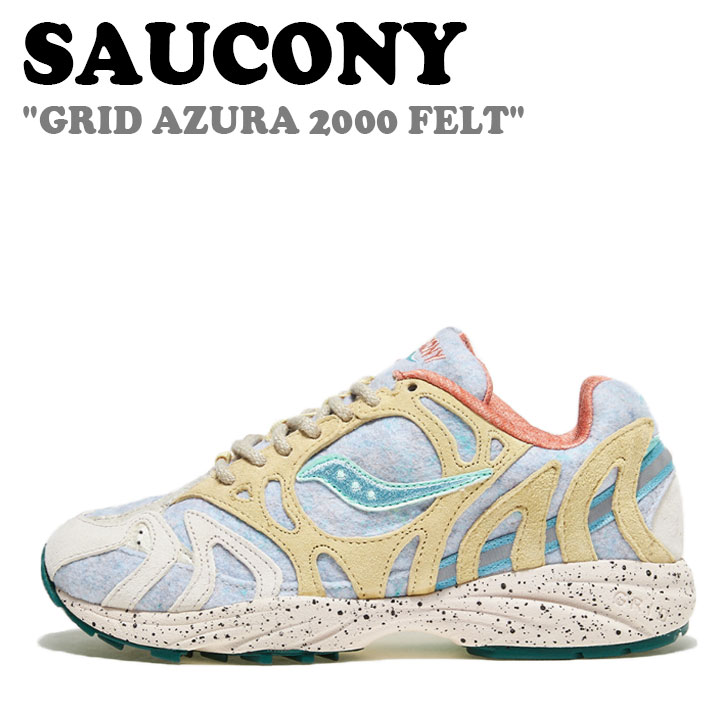 サッカニー スニーカー SAUCONY メンズ レディース GRID AZURA 2000 FELT グリッド アズラ 2000 フェルト GREY グレー MULTI マルチ S70717-2 シューズ
