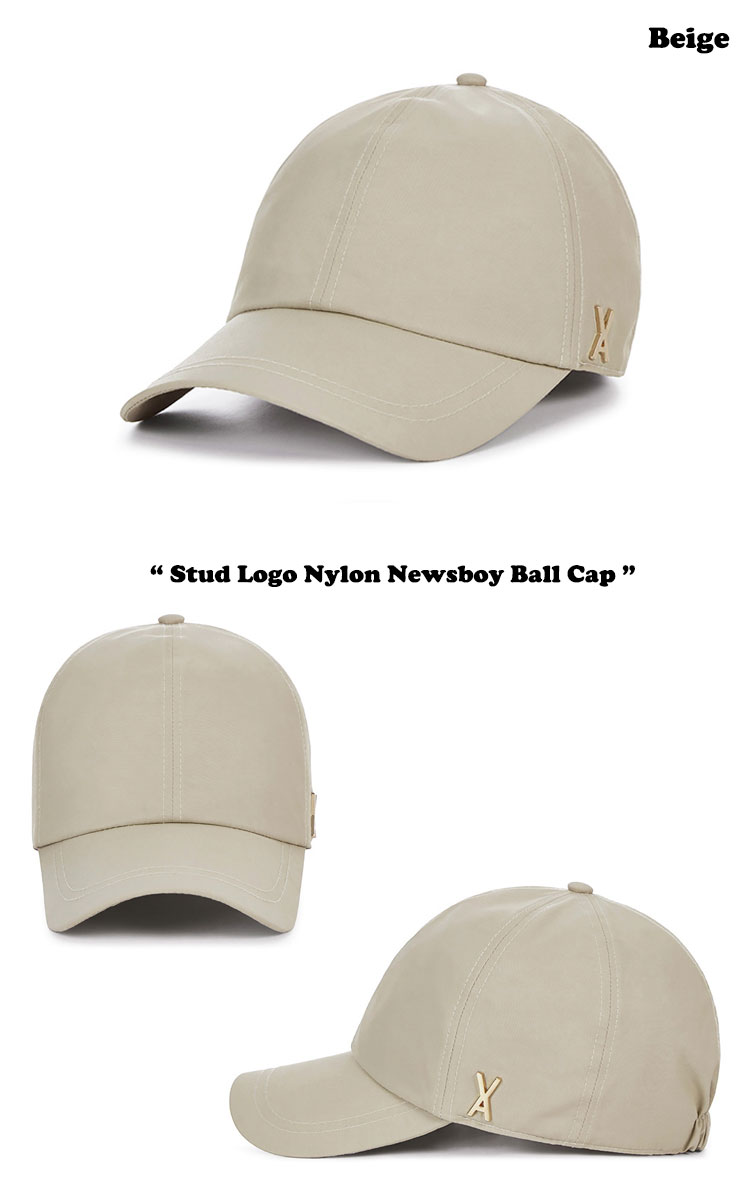 バザール キャップ VARZAR Stud Logo Nylon Newsboy Ball Cap スタッド ロゴ ナイロン ニュースボーイ ボールキャップ BLACK ブラック BEIGE ベージュ KHAKI カーキ BROWN ブラウン varzar953/4/5/6 ACC
