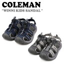 R[} T_ COLEMAN j̎q ̎q WINNI KIDS SANDAL EBj[ LbY T_ NAVY lCr[ GRAY O[ 1109734 V[Y