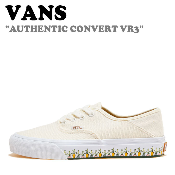 バンズ スニーカー VANS メンズ レディース AUTHENTIC CONVERT VR3 オーセンティック コンバート GROWTH GARDEN MARSHMALLOW グロース ガーデン マシュマロ VN0009PWFS8 シューズ 【中古】未使用品
