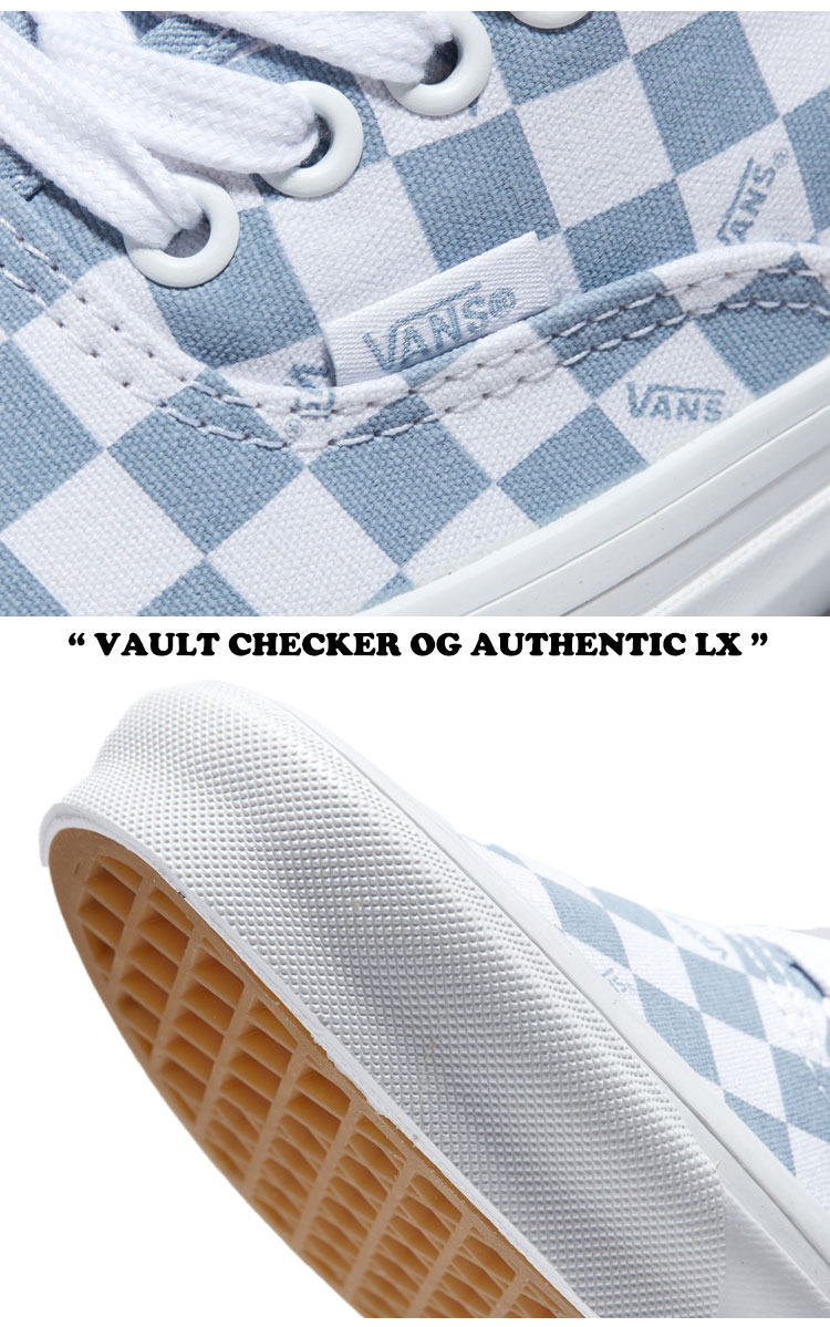 バンズ スニーカー VANS メンズ レディース VAULT CHECKER OG AUTHENTIC LX ボルト チェッカー OG オーセンティック LX SKY BLUE スカイブルー VN0A5FBDSKY1 シューズ【中古】未使用品