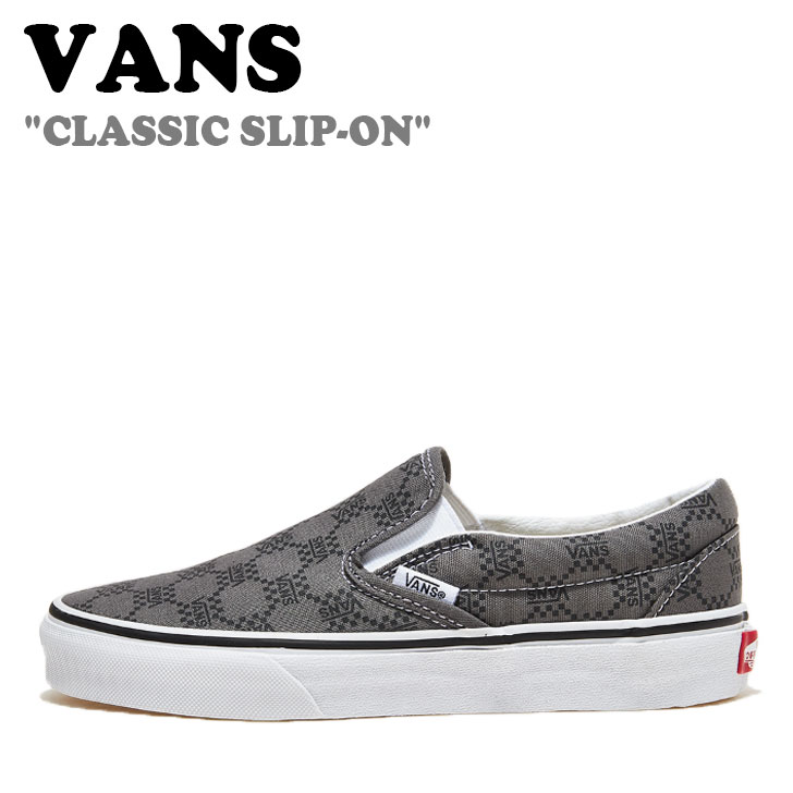 バンズ スニーカー VANS メンズ レディース CLASSIC SLIP-ON クラシック スリッポン MONOGRAM PEWTER モノグラム ピューター VN0A7Q5DPWT シューズ 【中古】未使用品