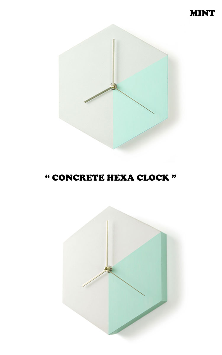 ウッドスタジオアルプ 掛け時計 正規販売店 WOOD STUDIO ALP CONCRETE HEXA CLOCK コンクリート ヘキサ ...