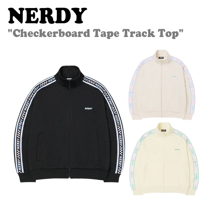 Υǥ åץå NERDY  ǥ Checkerboard Tape Track Top åܡ ơ ȥå ȥå BLACK ֥å CREAM ꡼ LIGHT YELLOW 饤  Υǥ PNES23KA0201/02/37 Ĺµ ...