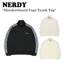 ノルディ ジップアップ NERDY メンズ レディース Checkerboard Tape Track Top チェッカーボード テープ トラック トップ BLACK ブラック CREAM クリーム LIGHT YELLOW ライト イエロー ノルディー PNES23KA0201/02/37 長袖 ウェア