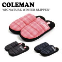 R[} T_ COLEMAN Y fB[X SIGNATURE WINTER SLIPPER VOl`[ EB^[ Xbp PINK sN NAVY lCr[ BLACK ubN P00000OX/W/Y V[Y