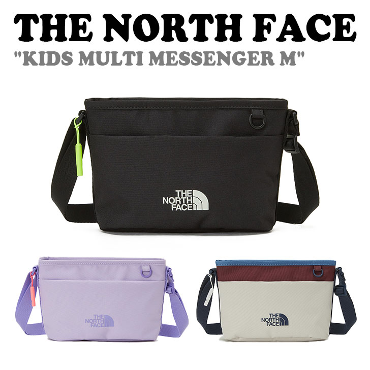 ノースフェイス クロスバック THE NORTH FACE 男の子 女の子 KIDS MULTI MESSENGER M キッズ マルチ メッセンジャー BLACK ブラック PASTEL LILAC パステル ライラック CREAM クリーム NN2PP50R/S/T バッグ【中古】未使用品