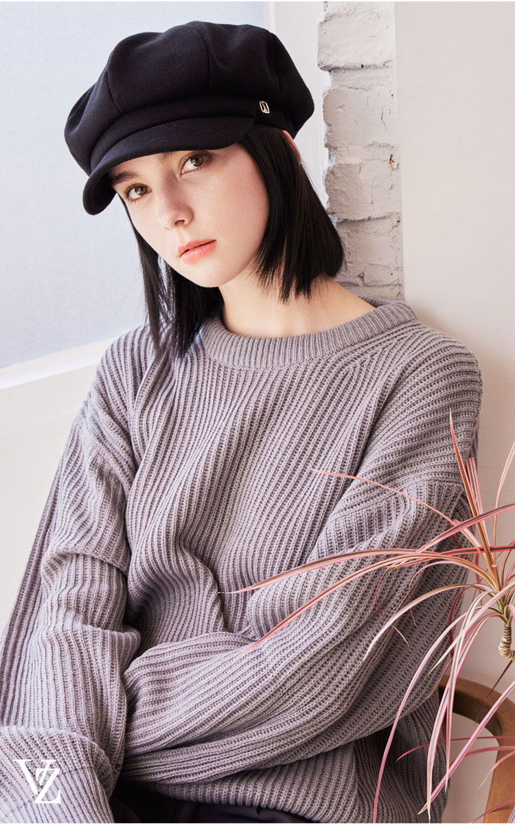 バザール キャスケット VARZAR 正規販売店 VA Square Stud Wool Newsboy Cap スクエア スタッド ウール ニュースボーイ キャップ IVORY アイボリー GREEN グリーン BEIGE ベージュ BLACK ブラック varzar1142/3/4/5 ACC